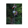 Figurina metal Large colourful bird (silver)