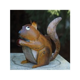 Figurina metal Watering can squirrel