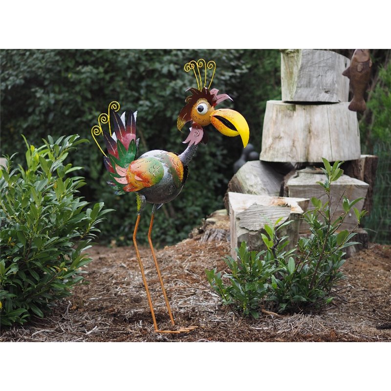 Figurina metal Colourful bird