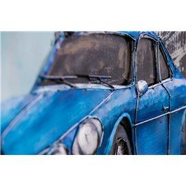 Tablou metal 3D Blue sportcar 80 x 60