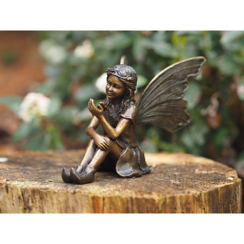 Statuie de bronz clasica Fairy with butterfly