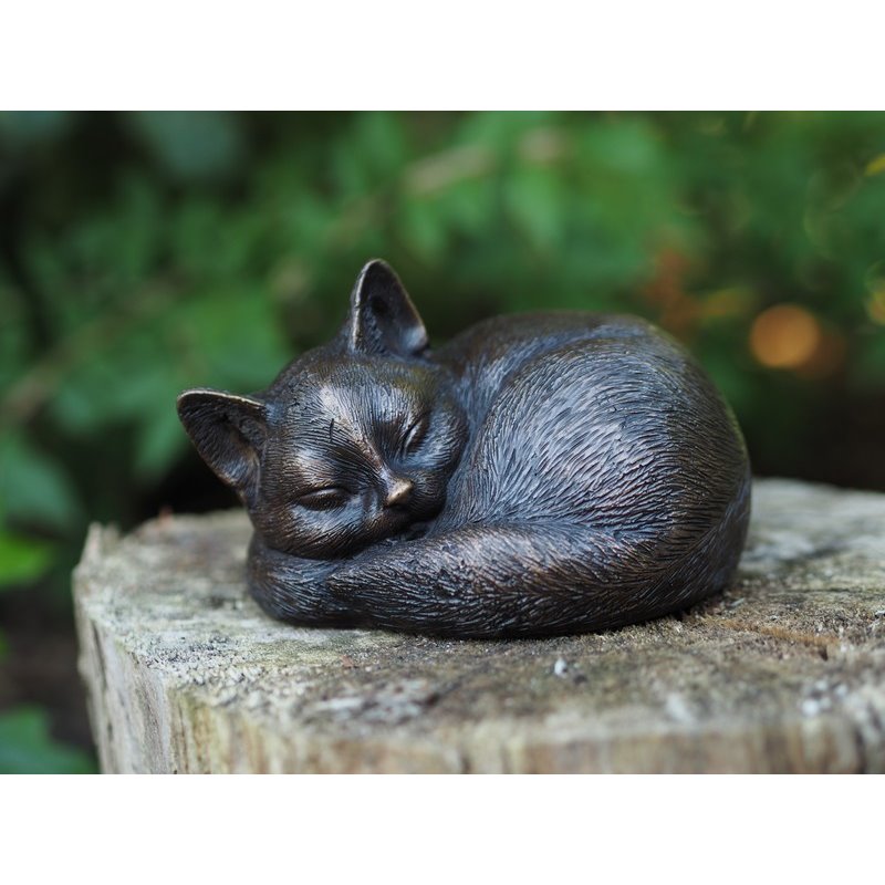 Statuie de bronz moderna Sleeping cat