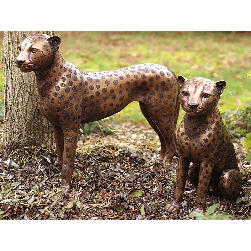 Statuie de bronz moderna Standing cheetah
