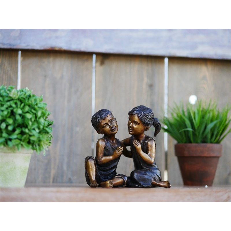 Statuie de bronz moderna Smiling kids