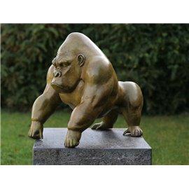 Statuie de bronz moderna Gorilla green hot patina